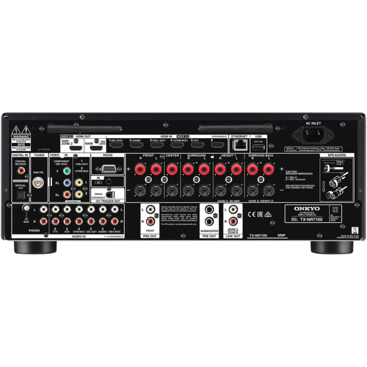 Ampli-tuner audio-vidéo réseau 9.2 canaux THX ONKYO TXNR7100M2 - Noir