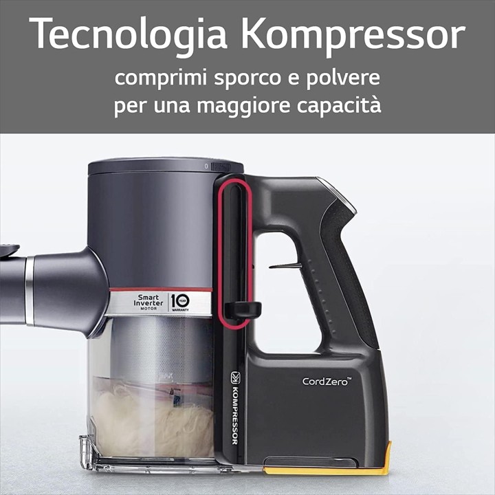 Aspirateur balai sans fil LG CordZero A9K - 200W, autonomie 120 min, tube télescopique, Wi-Fi