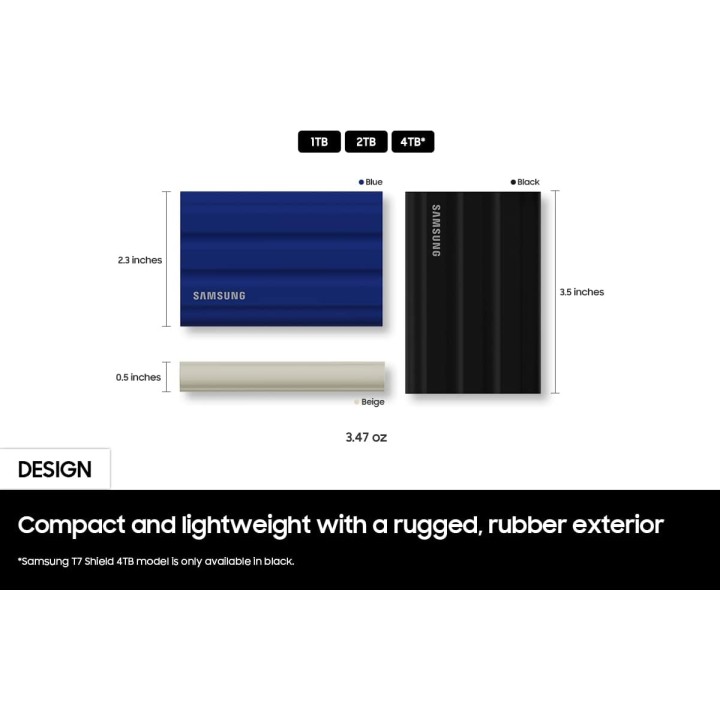 SSD portable Samsung 1 To - USB 3.2 rapide et robuste IP65