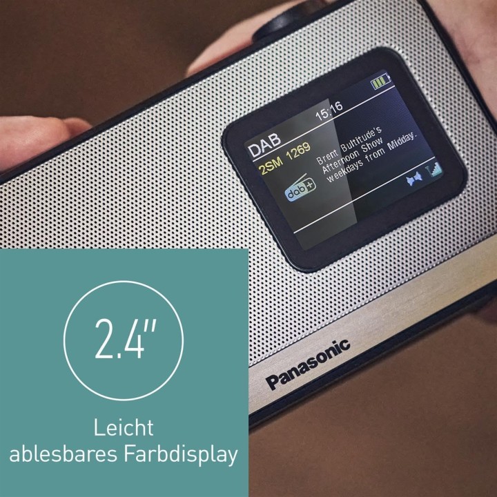 Radio portable numérique Panasonic DAB+/FM Bluetooth 3W écran couleur noir