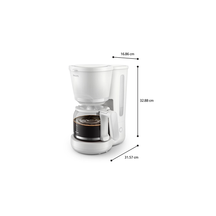 Cafetière filtre Philips HD7411/00 - 10 tasses - Blanc - 915-1080 W