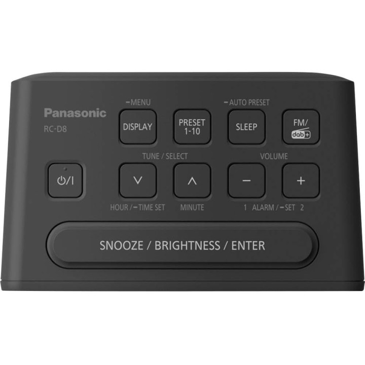 Radio-réveil DAB/FM Panasonic - Double alarme, port USB, écran LCD, design moderne