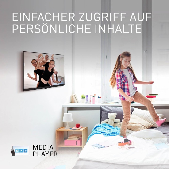 TV LED HD 24 pouces Panasonic TS-24N30AEZ - USB Media Player, Triple Tuner, montage mural