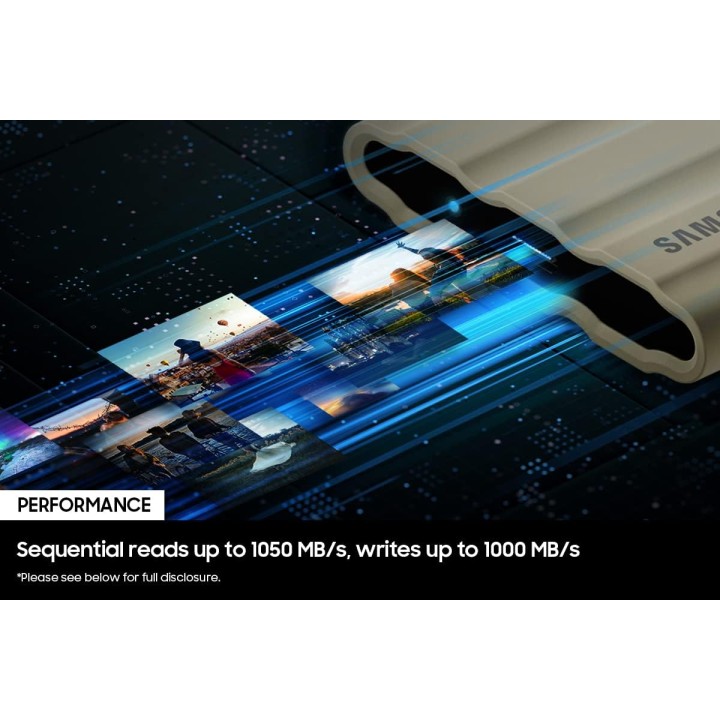 SSD portable Samsung 1 To - USB 3.2 rapide et robuste IP65