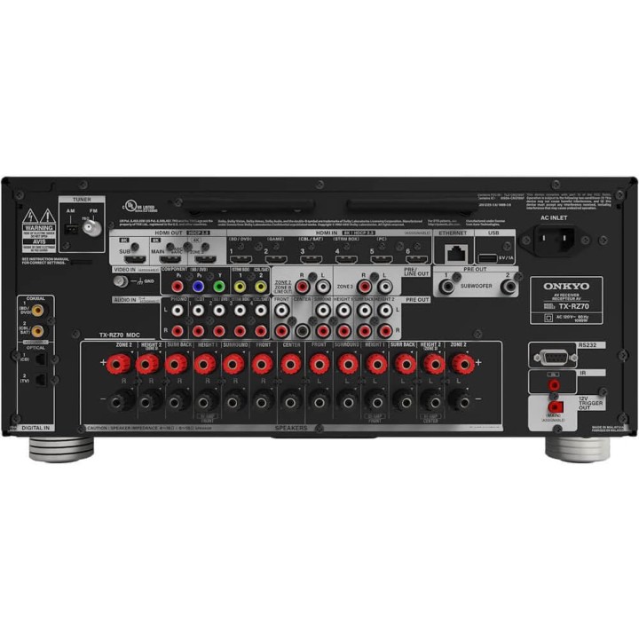 Amplificateur audio-vidéo 11.2 canaux 140W - ONKYO TX-RZ70 Dirac Live THX IMAX