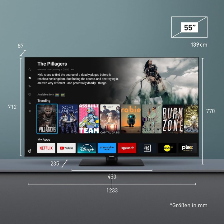 TV 4K Smart TV 55 pouces Panasonic - Dolby Vision, Game Mode, Alexa/Google, 2025