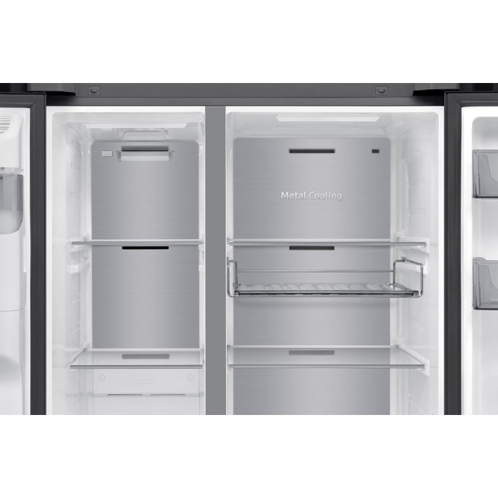 Réfrigérateur américain Samsung 634L AI Twin Cooling Side-by-Side acier noir