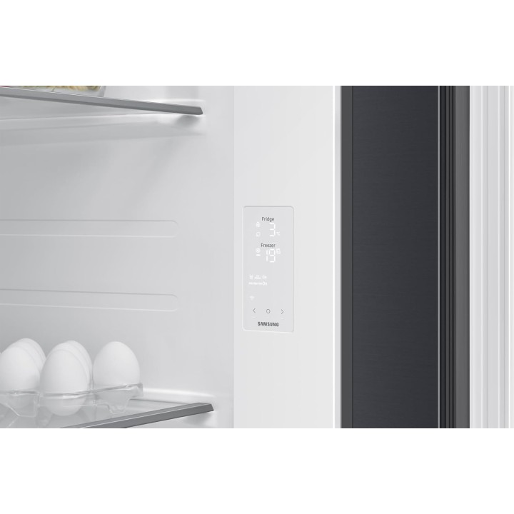 Réfrigérateur américain Samsung 634L AI Twin Cooling Side-by-Side acier noir