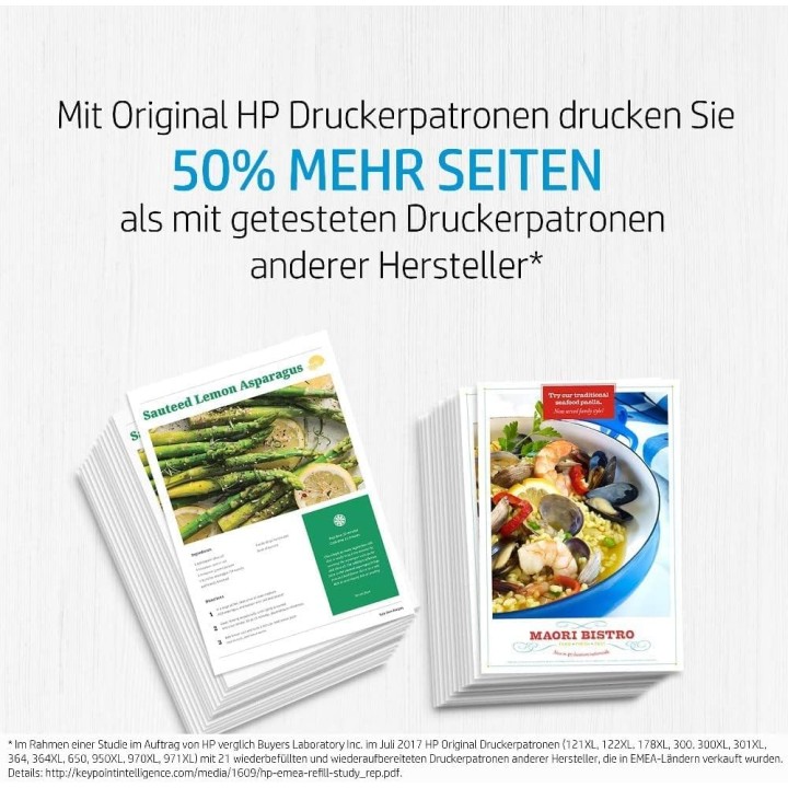 Cartouche d'encre noire HP 653 authentique - Compatible imprimantes HP 3YM75AE