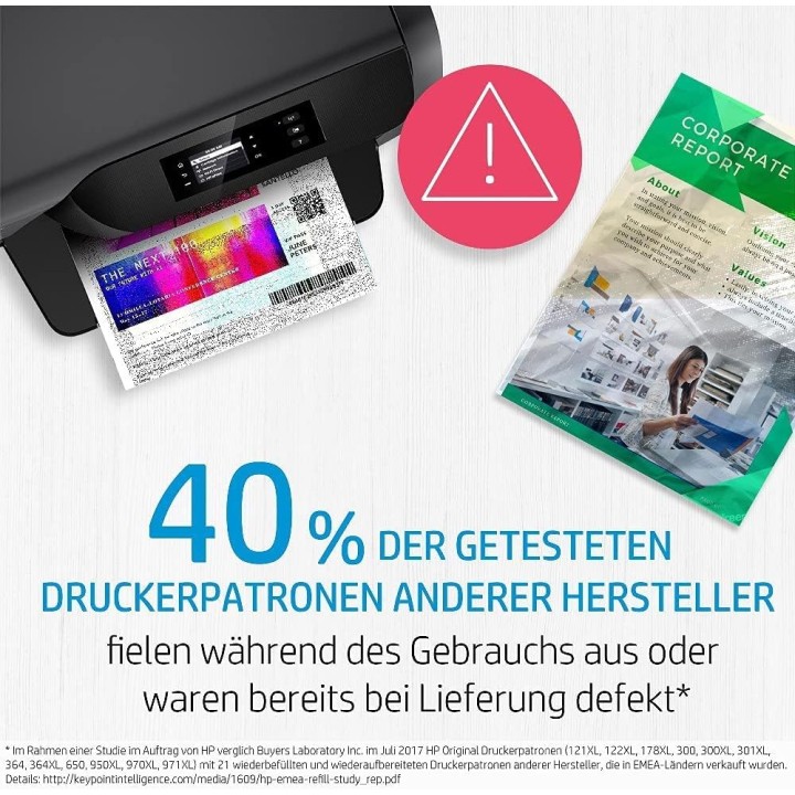 Cartouche d'encre noire HP 653 authentique - Compatible imprimantes HP 3YM75AE