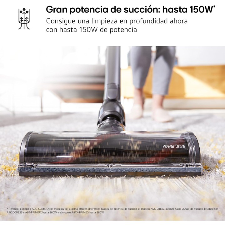 Aspirateur balai sans fil LG CordZero A9C-SLIM1C - Ultra léger 1,9 kg - 150W