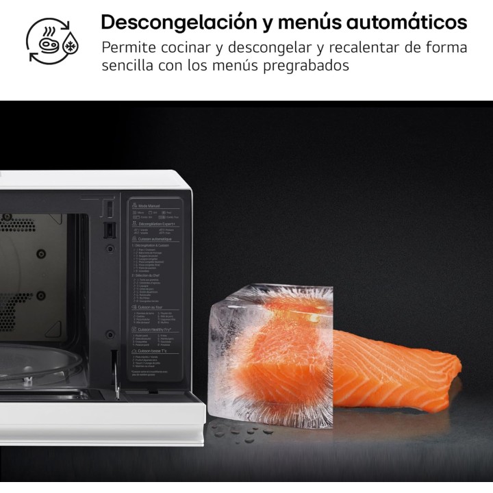 Micro-ondes LG 39L blanc - Grill, convection, auto-cuisson, plateau 36cm, 1100W