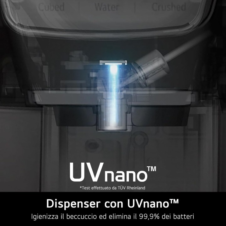 Réfrigérateur américain LG 635L - InstaView, No Frost, Distributeur eau/glace, Inox