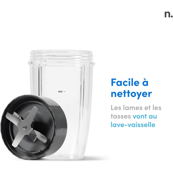 Blender électrique multifonction NutriBullet Pro 1200W - 700ml/900ml - Noir
