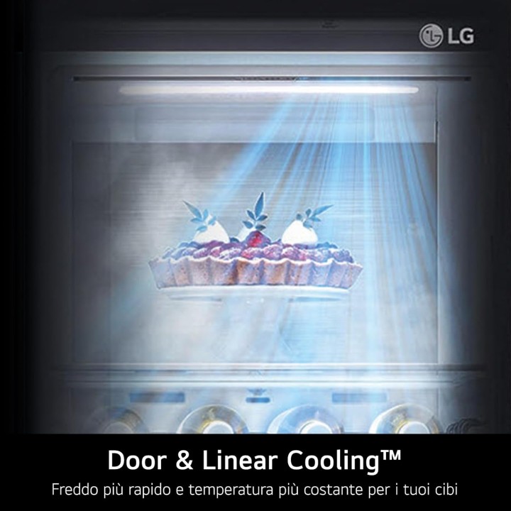 Réfrigérateur américain LG 635L - InstaView, No Frost, Distributeur eau/glace, Inox