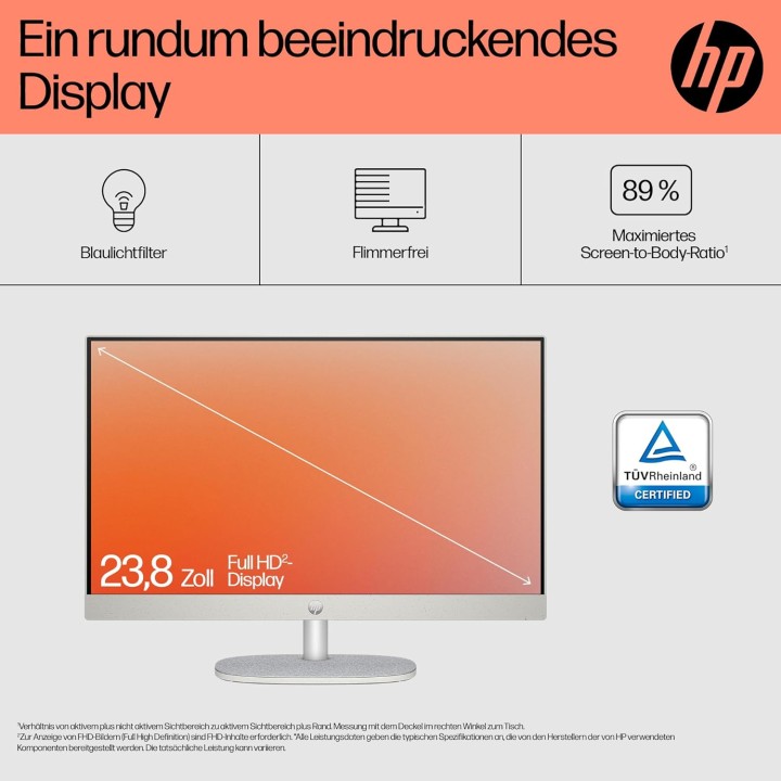 PC tout-en-un tactile 23,8'' HP Ryzen 5 16Go RAM 512Go SSD Windows 11 Blanc
