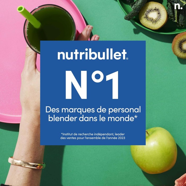 Blender électrique multifonction NutriBullet Pro 1200W - 700ml/900ml - Noir