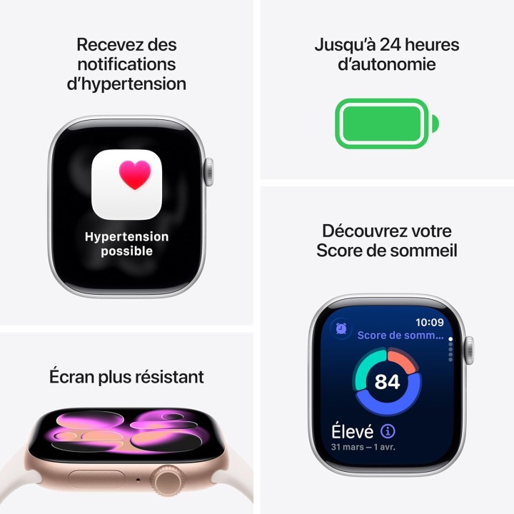 Montre connectée Apple Watch Series 11 GPS 46 mm - Gris sidéral/Noir